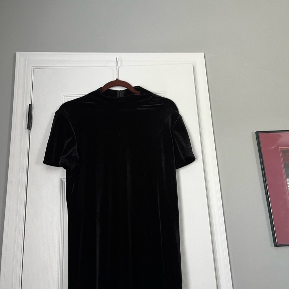 New York & Company Black Velvet Dress